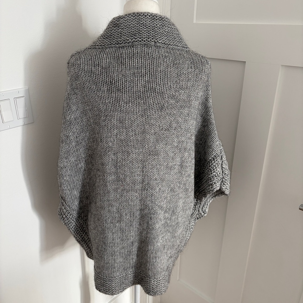 Anthropologie Elsamanda Alpaca Blend Chunky Knit Zip Cardigan Italy One Size*P31 View 2
